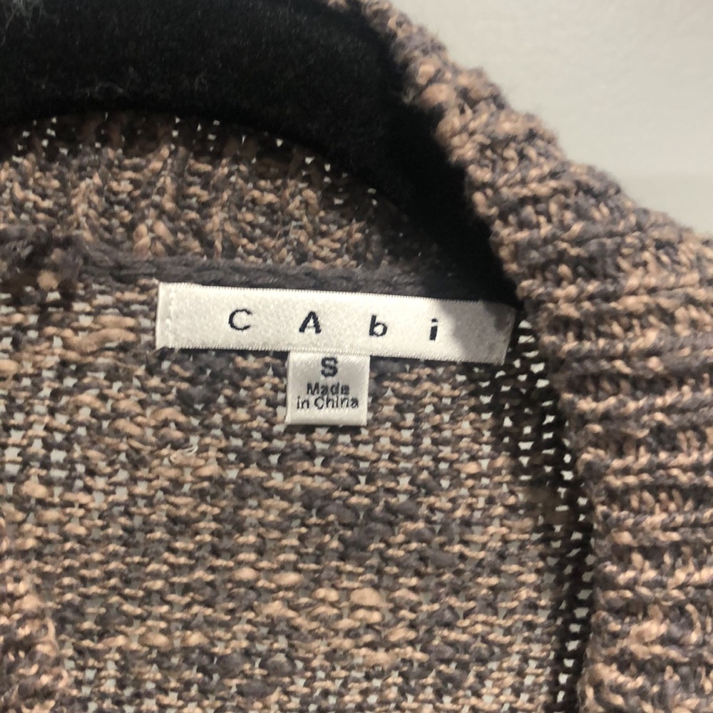 CABI swear by sweater brown marled open front cardigan E8 - Picture 5 of 8